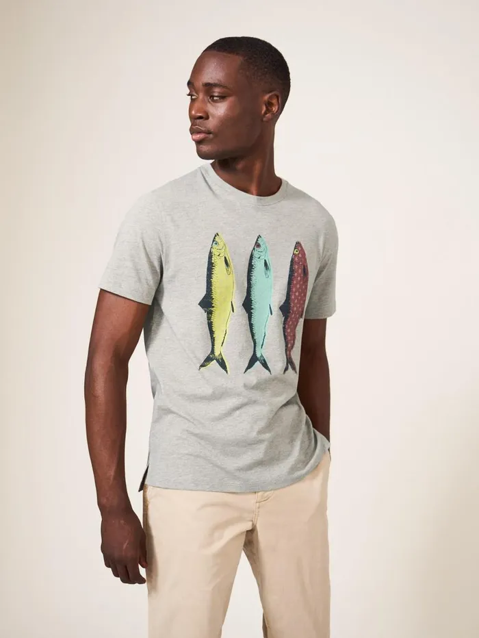 White Stuff TSHIRTS Fish Graphic Jersey TShirt Light Natural 8211 Men White Stuff TSHIRTS Fish Graphic Jersey TShirt Light Natural 8211 Men