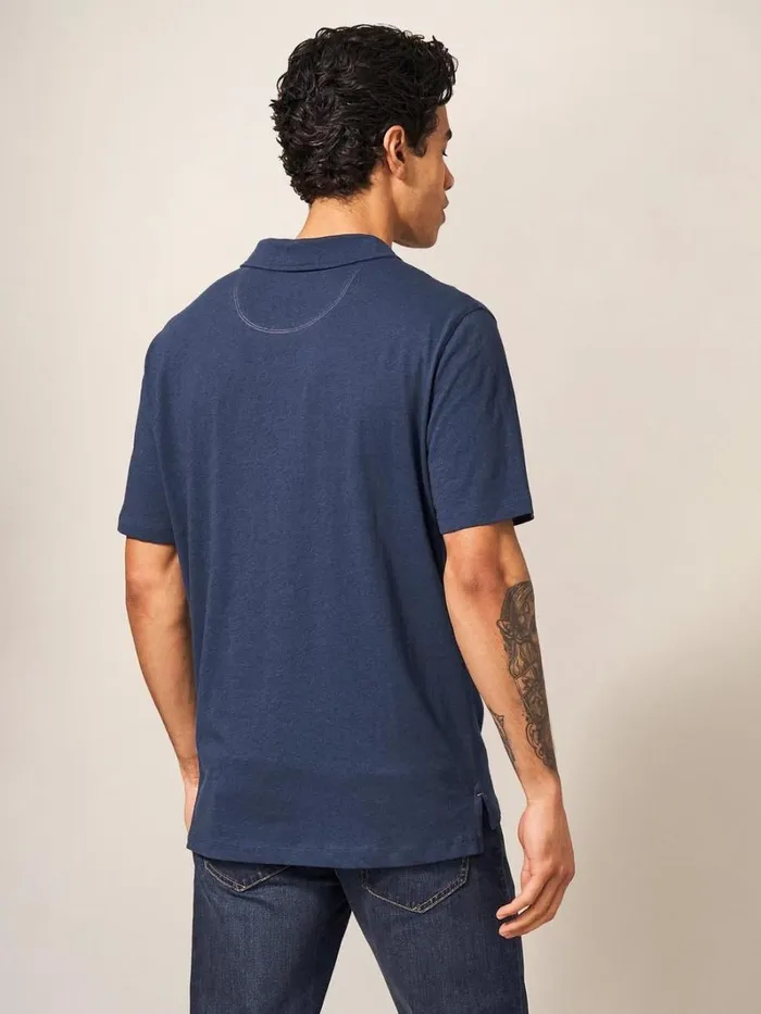 White Stuff TSHIRTS Linen Blend Polo Indigo Blue 8211 Men White Stuff TSHIRTS Linen Blend Polo Indigo Blue 8211 Men