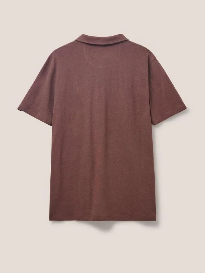 White Stuff TSHIRTS Linen Blend Polo Light Plum 8211 Men White Stuff TSHIRTS Linen Blend Polo Light Plum 8211 Men