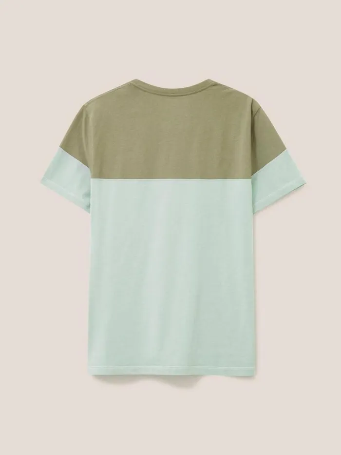 White Stuff TSHIRTS Linwood Colourblock SS Tee Dusty Green 8211 Men White Stuff TSHIRTS Linwood Colourblock SS Tee Dusty Green 8211 Men