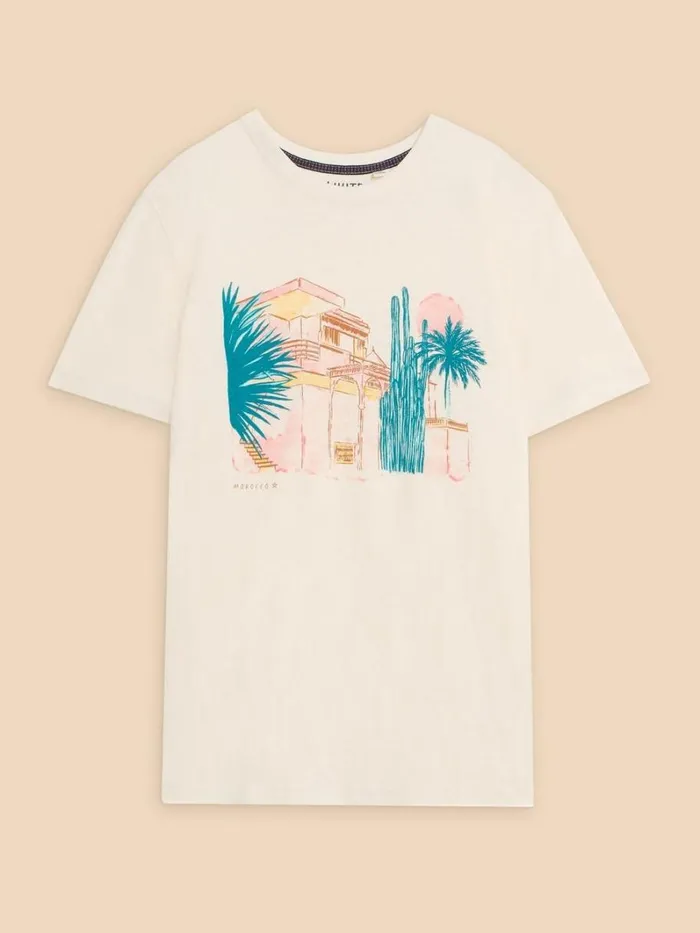 White Stuff TSHIRTS Morocco Graphic Tee White Print 8211 Men White Stuff TSHIRTS Morocco Graphic Tee White Print 8211 Men