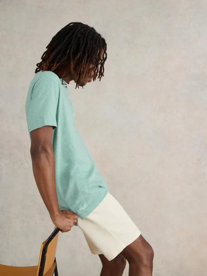 White Stuff TSHIRTS Shark Pocket Graphic Tee Mint Green 8211 Men