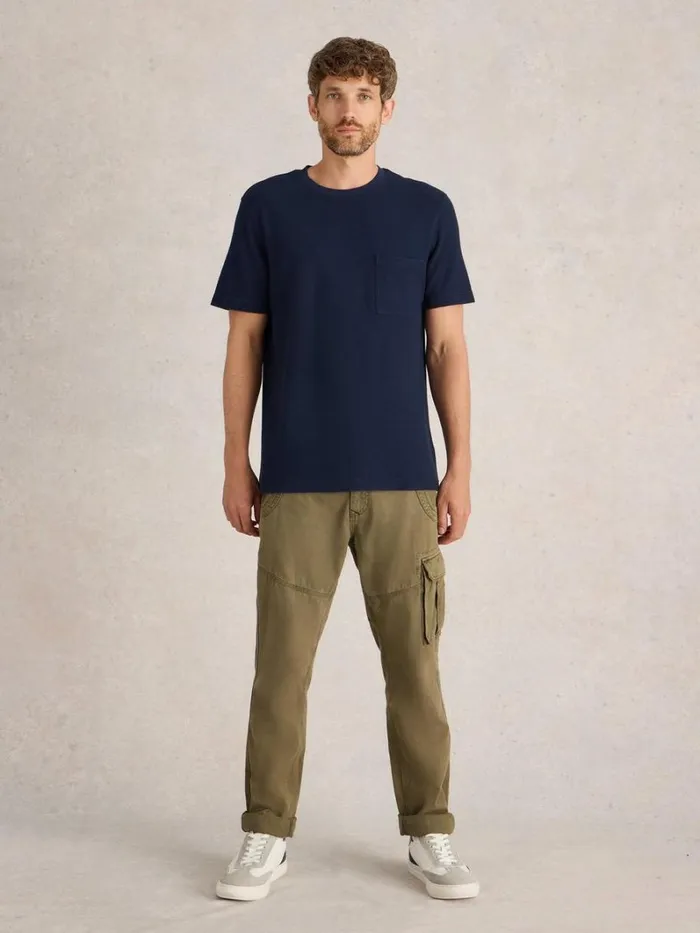 White Stuff TSHIRTS Tenby Textured SS Tee Dark Navy 8211 Men