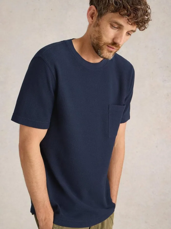 White Stuff TSHIRTS Tenby Textured SS Tee Dark Navy 8211 Men White Stuff TSHIRTS Tenby Textured SS Tee Dark Navy 8211 Men