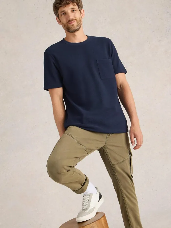 White Stuff TSHIRTS Tenby Textured SS Tee Dark Navy 8211 Men White Stuff TSHIRTS Tenby Textured SS Tee Dark Navy 8211 Men
