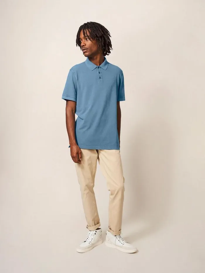 White Stuff TSHIRTS Utility Polo Chambray Blue 8211 Men