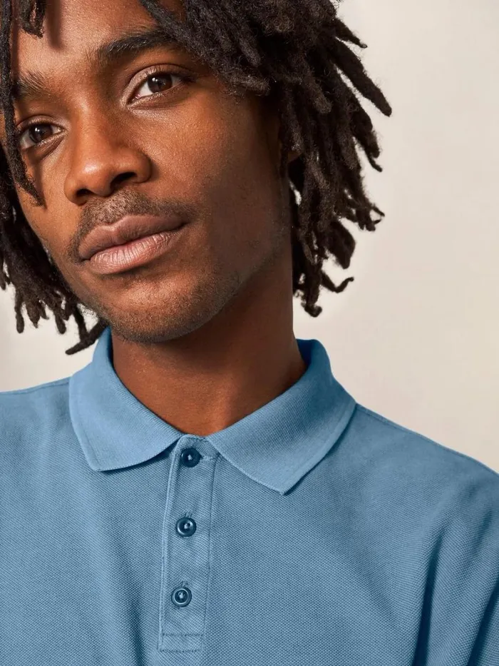 White Stuff TSHIRTS Utility Polo Chambray Blue 8211 Men White Stuff TSHIRTS Utility Polo Chambray Blue 8211 Men