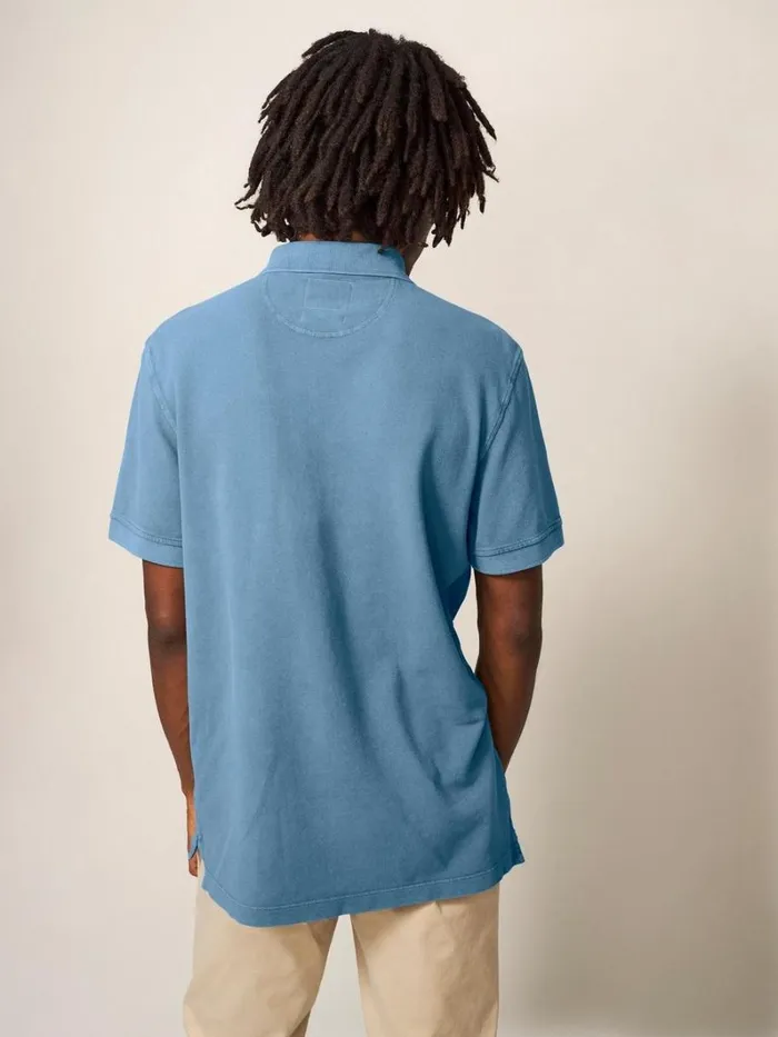White Stuff TSHIRTS Utility Polo Chambray Blue 8211 Men White Stuff TSHIRTS Utility Polo Chambray Blue 8211 Men