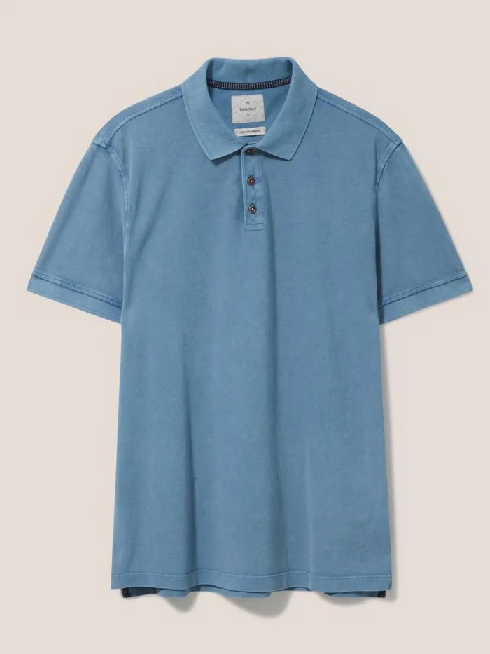 White Stuff TSHIRTS Utility Polo Chambray Blue 8211 Men White Stuff TSHIRTS Utility Polo Chambray Blue 8211 Men