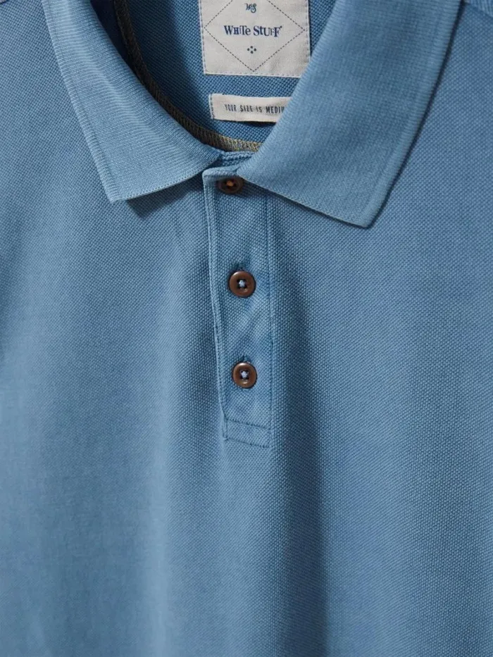 White Stuff TSHIRTS Utility Polo Chambray Blue 8211 Men White Stuff TSHIRTS Utility Polo Chambray Blue 8211 Men