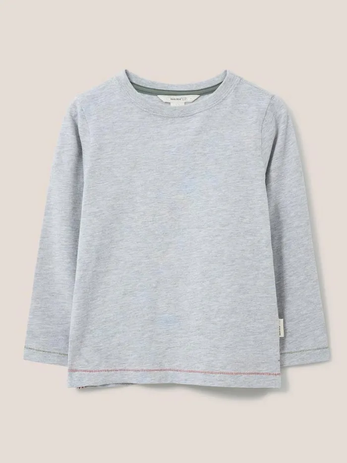 White Stuff TOPS Abbey Long Sleeve T Shirt Grey Marl 8211 Kids White Stuff TOPS Abbey Long Sleeve T Shirt Grey Marl 8211 Kids