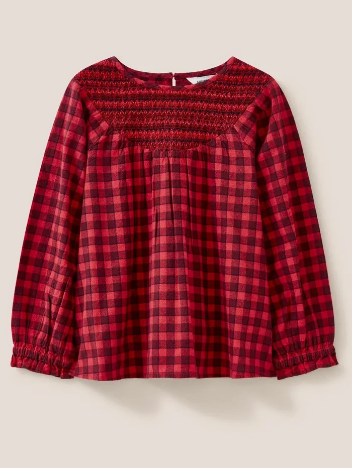 White Stuff TOPS Adeline Check Top Red Multi 8211 Kids White Stuff TOPS Adeline Check Top Red Multi 8211 Kids