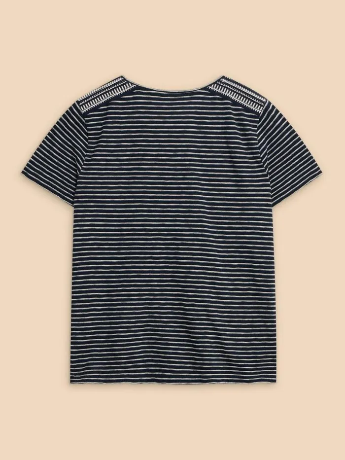 White Stuff TOPS and TEES ABBIE EMBROIDERED STRIPE TEE Ivory Multi 8211 Women White Stuff TOPS and TEES ABBIE EMBROIDERED STRIPE TEE Ivory Multi 8211 Women