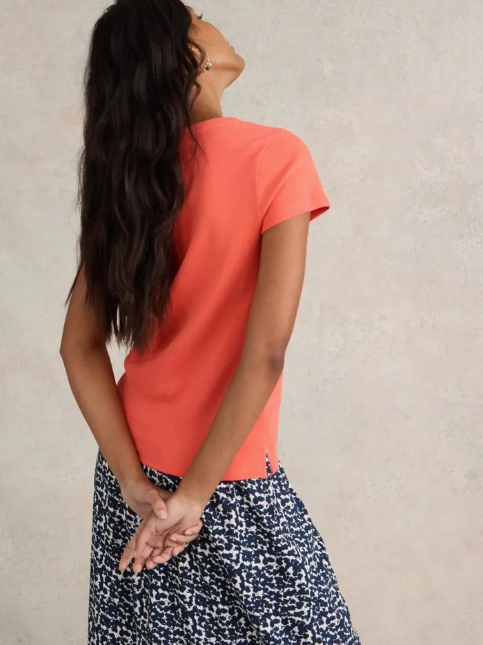 White Stuff TOPS and TEES AIDA TEE Mid Orange 8211 Women White Stuff TOPS and TEES AIDA TEE Mid Orange 8211 Women