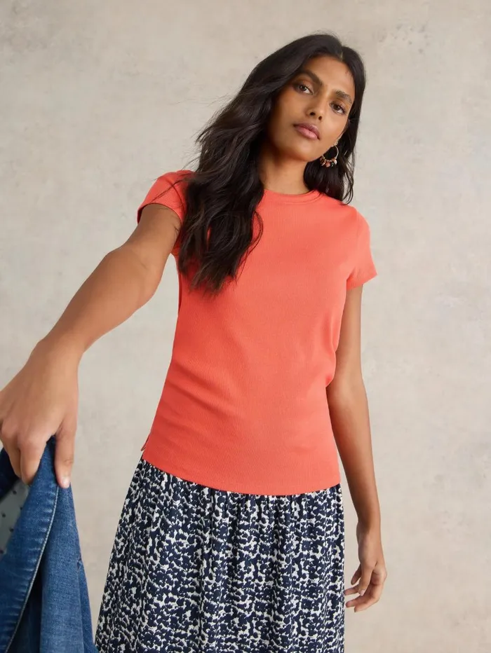 White Stuff TOPS and TEES AIDA TEE Mid Orange 8211 Women White Stuff TOPS and TEES AIDA TEE Mid Orange 8211 Women