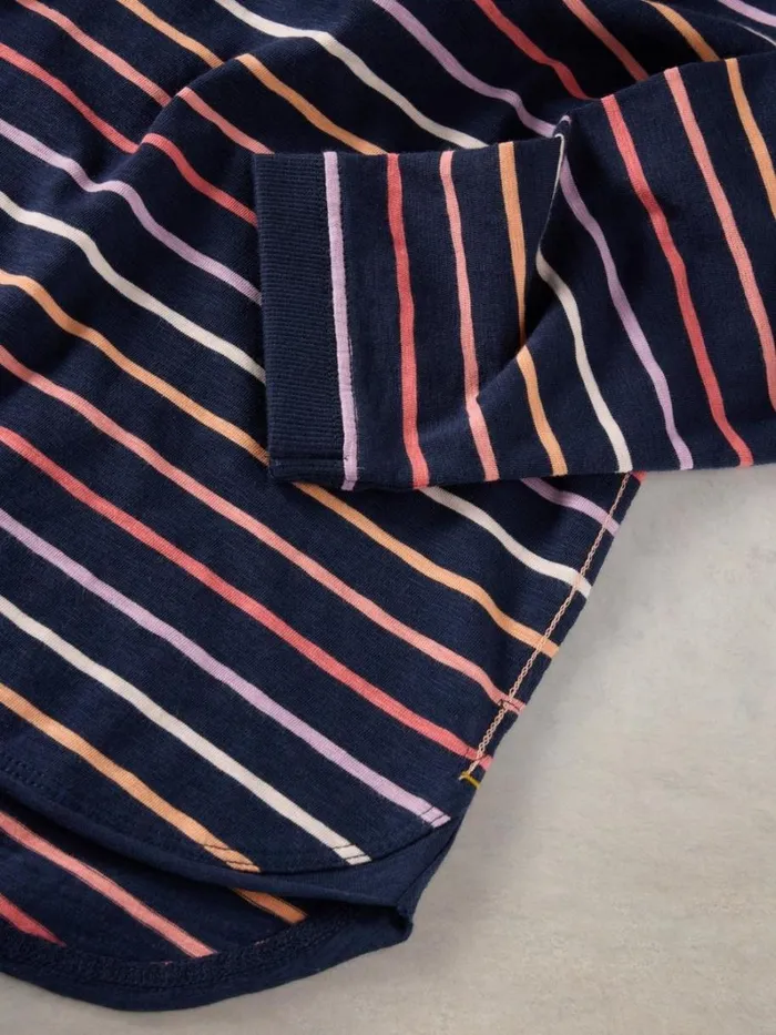 White Stuff TOPS and TEES CLARA STRIPE LS TEE Navy Multi 8211 Women White Stuff TOPS and TEES CLARA STRIPE LS TEE Navy Multi 8211 Women