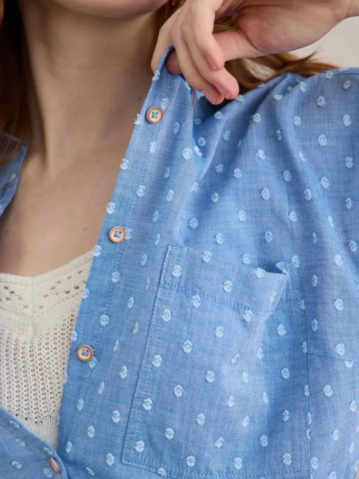 White Stuff TOPS and TEES Ellie Organic Cotton Shirt Blue Multi 8211 Women White Stuff TOPS and TEES Ellie Organic Cotton Shirt Blue Multi 8211 Women