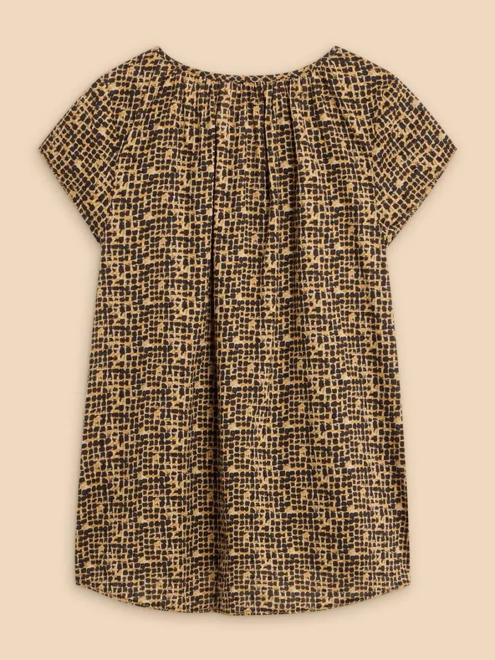 White Stuff TOPS and TEES Keri Cotton Organic Top Black Print 8211 Women White Stuff TOPS and TEES Keri Cotton Organic Top Black Print 8211 Women
