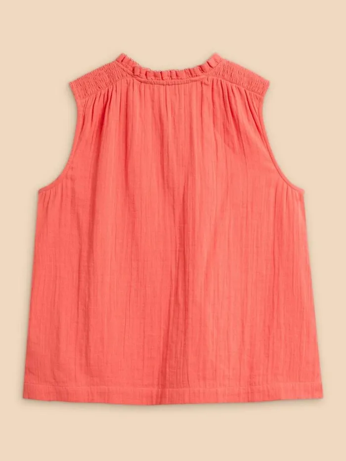 White Stuff TOPS and TEES Lottie Double Cloth Vest Mid Pink 8211 Women