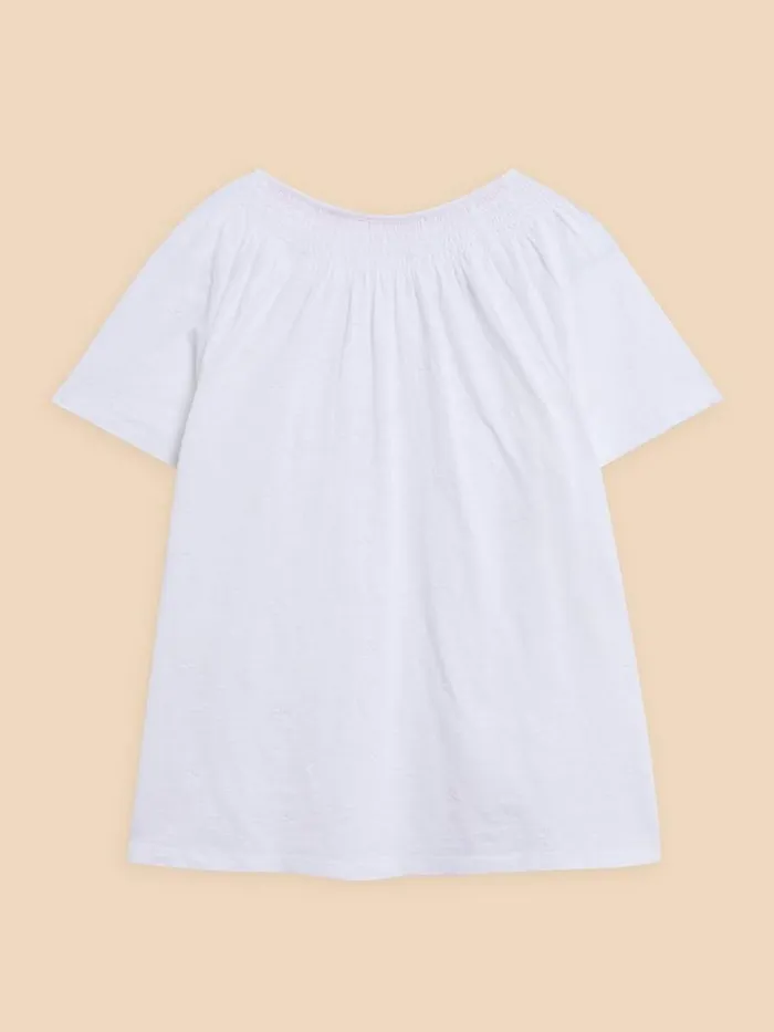 White Stuff TOPS and TEES LUELLA NOTCH NECK EMB TOP Brilliant White 8211 Women White Stuff TOPS and TEES LUELLA NOTCH NECK EMB TOP Brilliant White 8211 Women