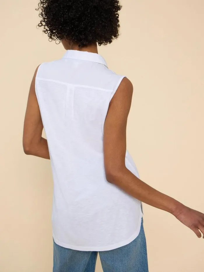White Stuff TOPS and TEES MELANIE MIX LONGLINE SHIRT Natural White 8211 Women