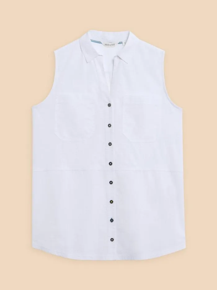 White Stuff TOPS and TEES MELANIE MIX LONGLINE SHIRT Natural White 8211 Women