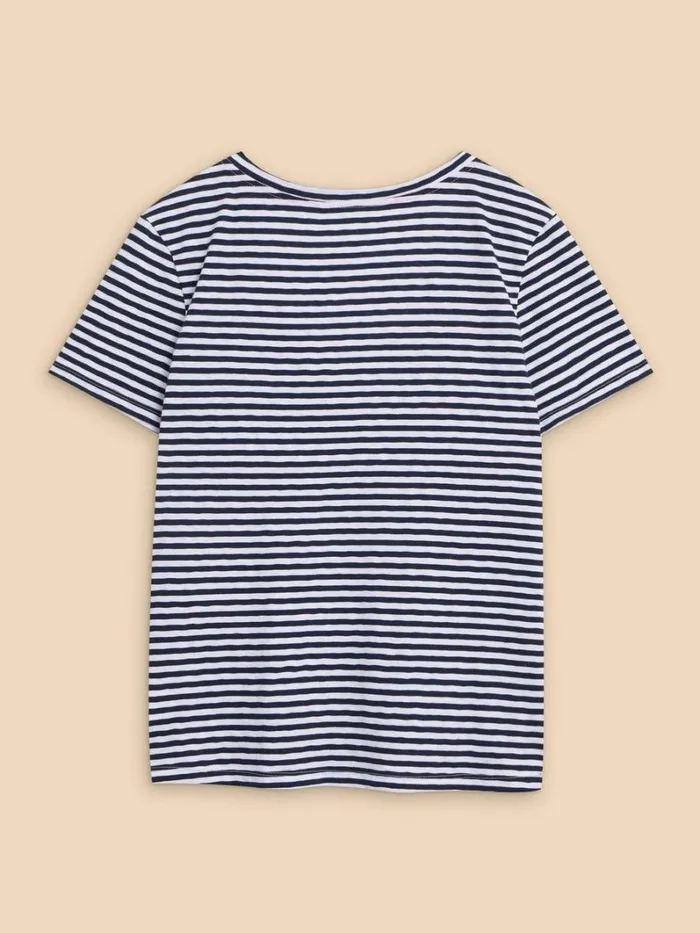 White Stuff TOPS and TEES NADIA SS SCOOP NECK TEE White Multi 8211 Women