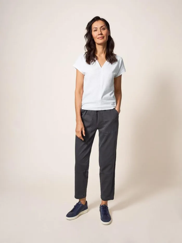 White Stuff TOPS and TEES Nelly Notch Neck Tee Natural White 8211 Women