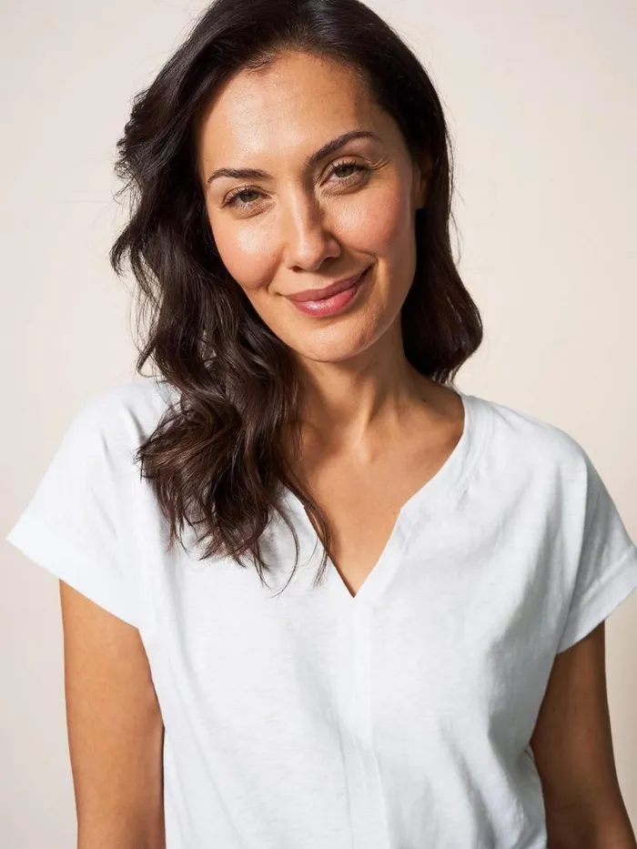 White Stuff TOPS and TEES Nelly Notch Neck Tee Natural White 8211 Women