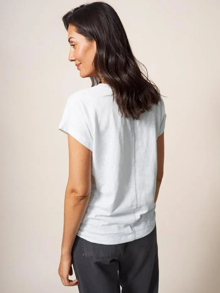 White Stuff TOPS and TEES Nelly Notch Neck Tee Natural White 8211 Women