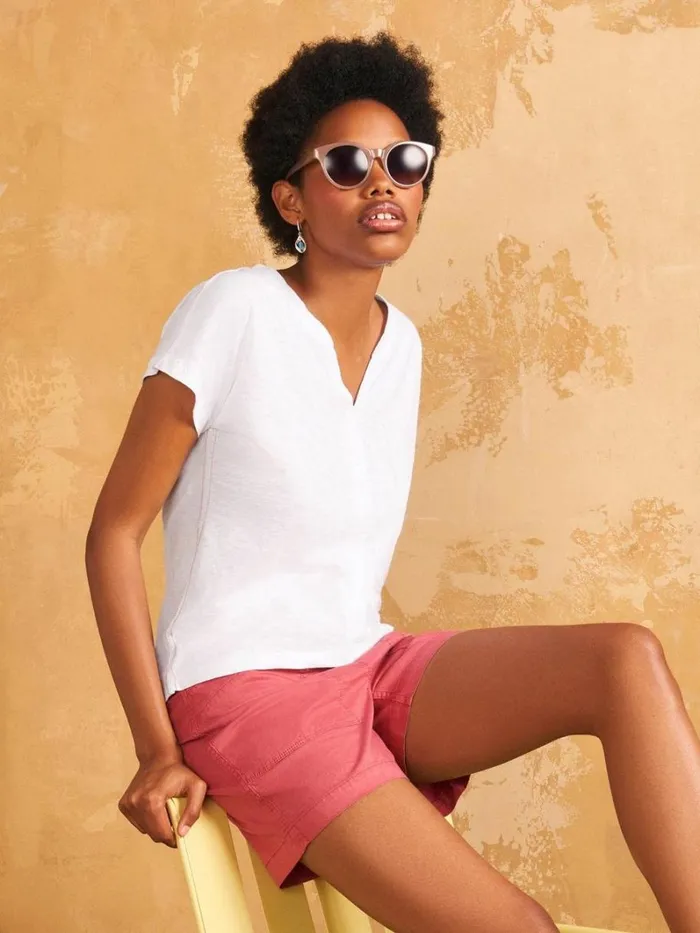White Stuff TOPS and TEES Nelly Notch Neck Tee Natural White 8211 Women