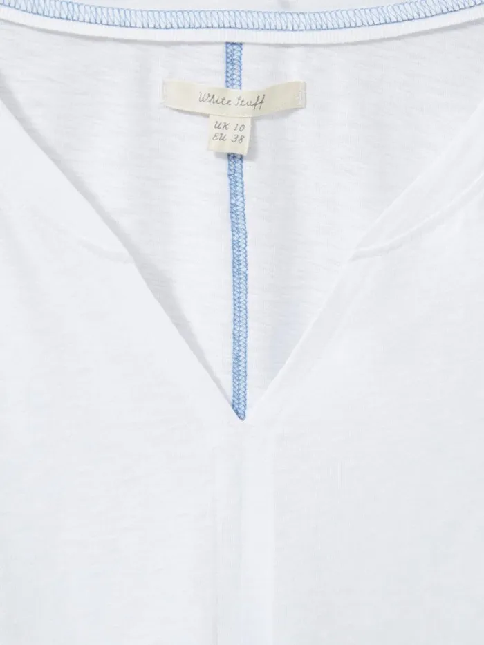 White Stuff TOPS and TEES Nelly Notch Neck Tee Natural White 8211 Women