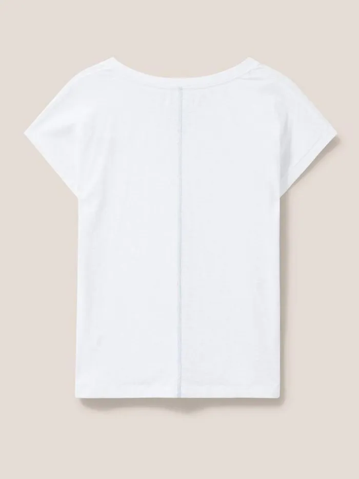White Stuff TOPS and TEES Nelly Notch Neck Tee Natural White 8211 Women