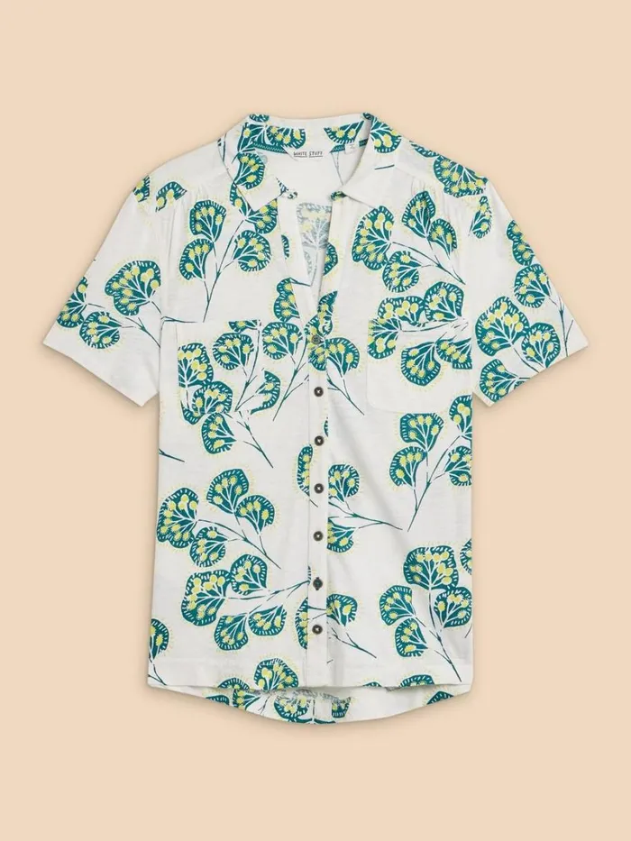 White Stuff TOPS and TEES PENNY JERSEY POCKET SHIRT Ivory Print 8211 Women White Stuff TOPS and TEES PENNY JERSEY POCKET SHIRT Ivory Print 8211 Women