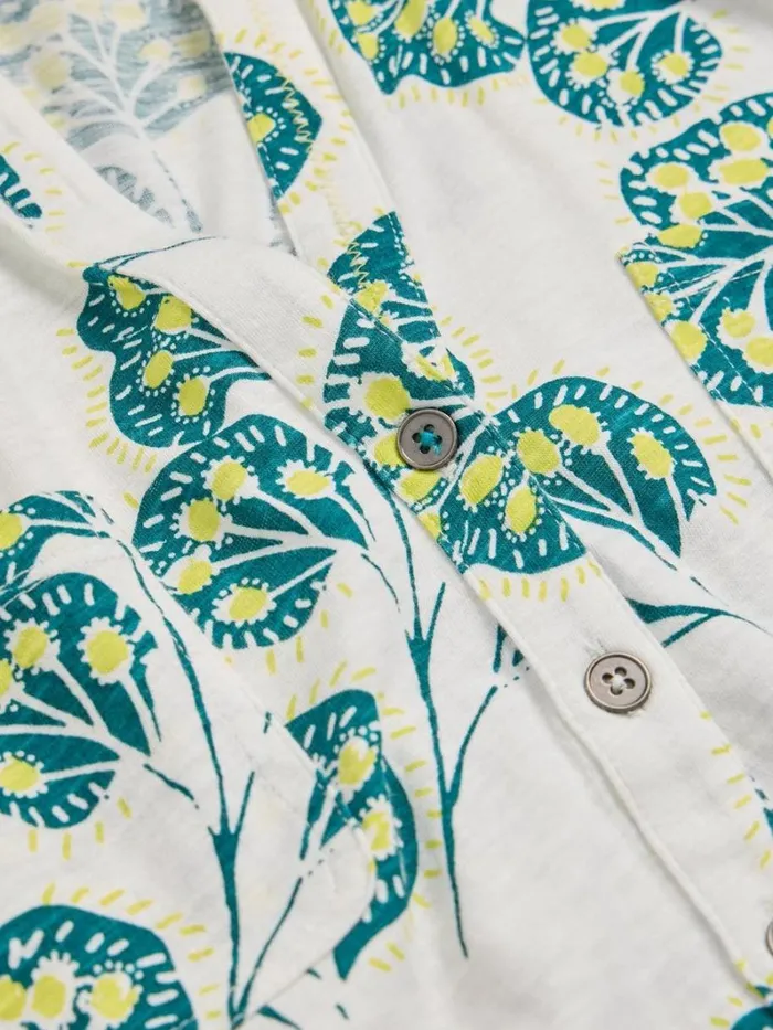 White Stuff TOPS and TEES PENNY JERSEY POCKET SHIRT Ivory Print 8211 Women White Stuff TOPS and TEES PENNY JERSEY POCKET SHIRT Ivory Print 8211 Women