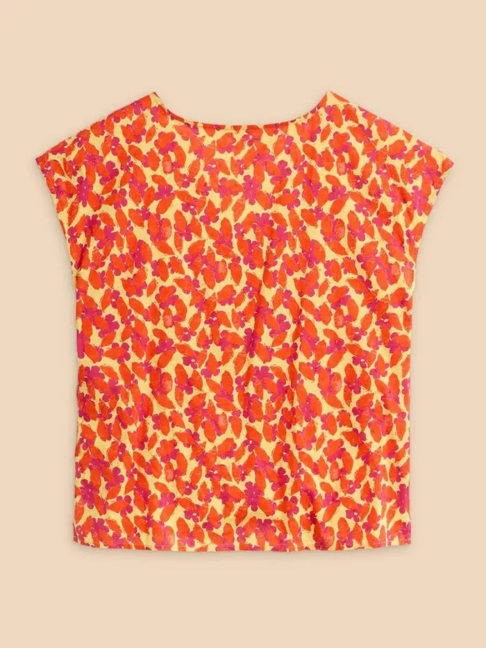 White Stuff TOPS and TEES Rae Organic Cotton Vest Orange Multi 8211 Women White Stuff TOPS and TEES Rae Organic Cotton Vest Orange Multi 8211 Women