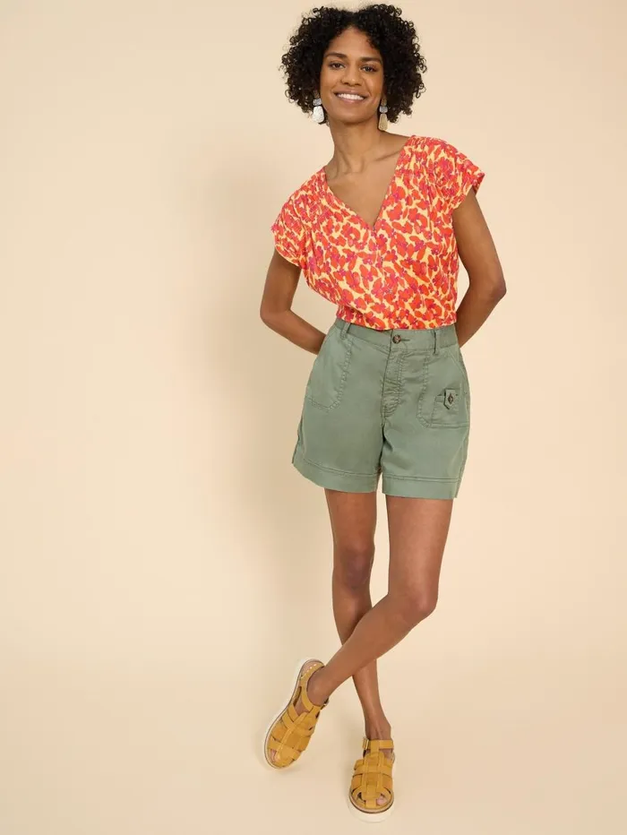 White Stuff TOPS and TEES Rae Organic Cotton Vest Orange Multi 8211 Women White Stuff TOPS and TEES Rae Organic Cotton Vest Orange Multi 8211 Women
