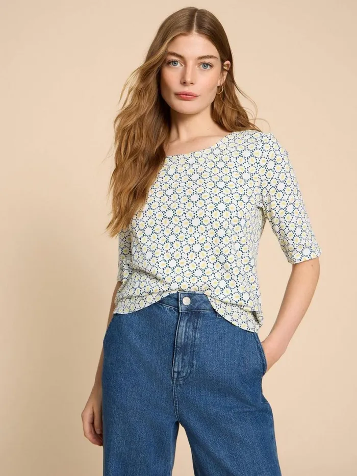 White Stuff TOPS and TEES WEAVER JERSEY TOP White Multi 8211 Women White Stuff TOPS and TEES WEAVER JERSEY TOP White Multi 8211 Women