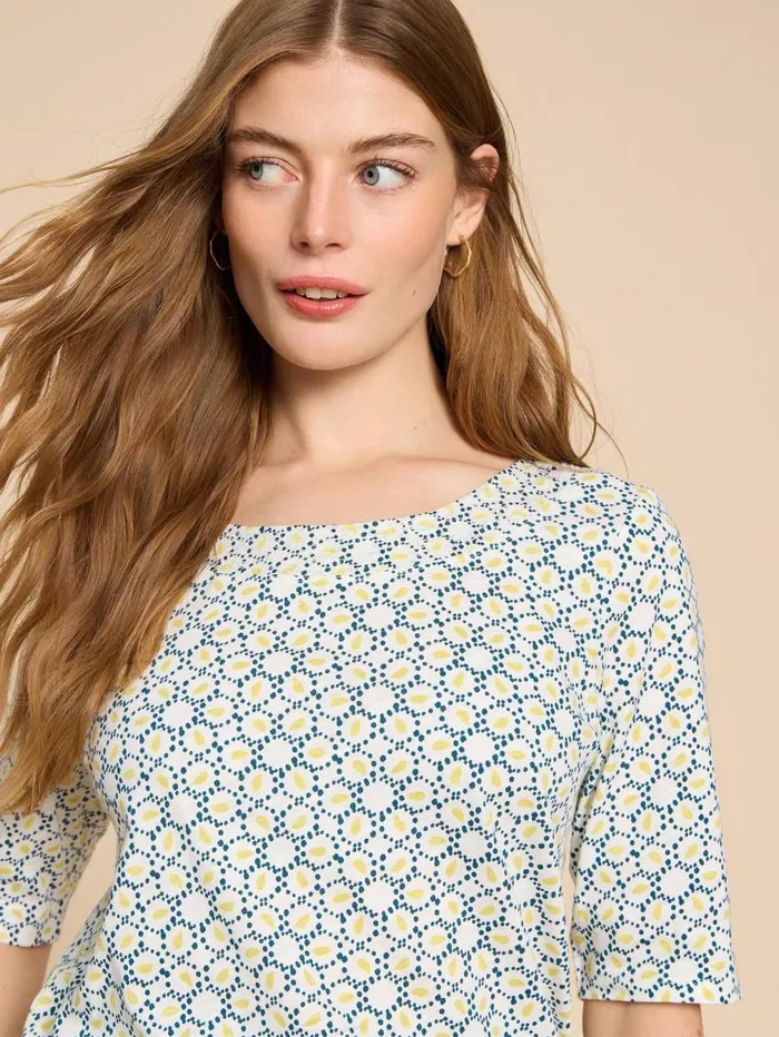 White Stuff TOPS and TEES WEAVER JERSEY TOP White Multi 8211 Women White Stuff TOPS and TEES WEAVER JERSEY TOP White Multi 8211 Women