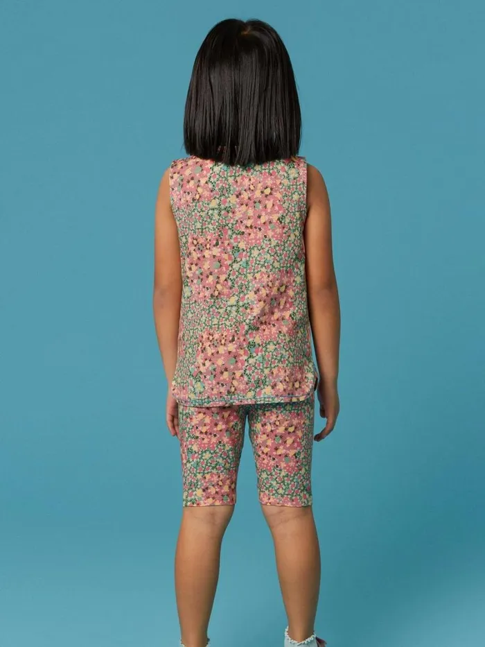 White Stuff TOPS Casey Printed Vest Pink Multi 8211 Kids