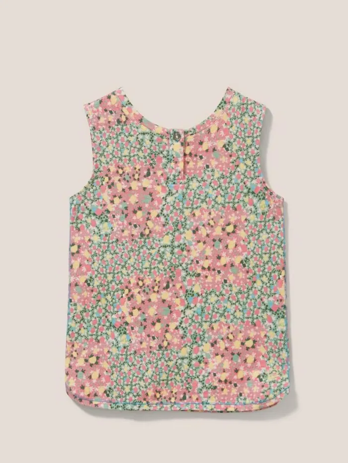 White Stuff TOPS Casey Printed Vest Pink Multi 8211 Kids