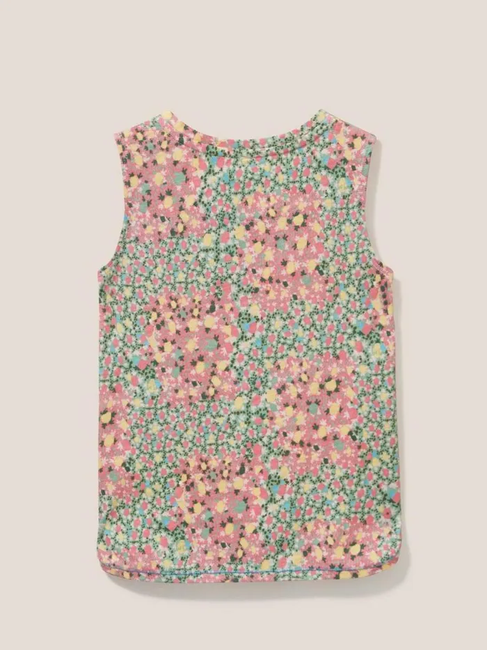 White Stuff TOPS Casey Printed Vest Pink Multi 8211 Kids