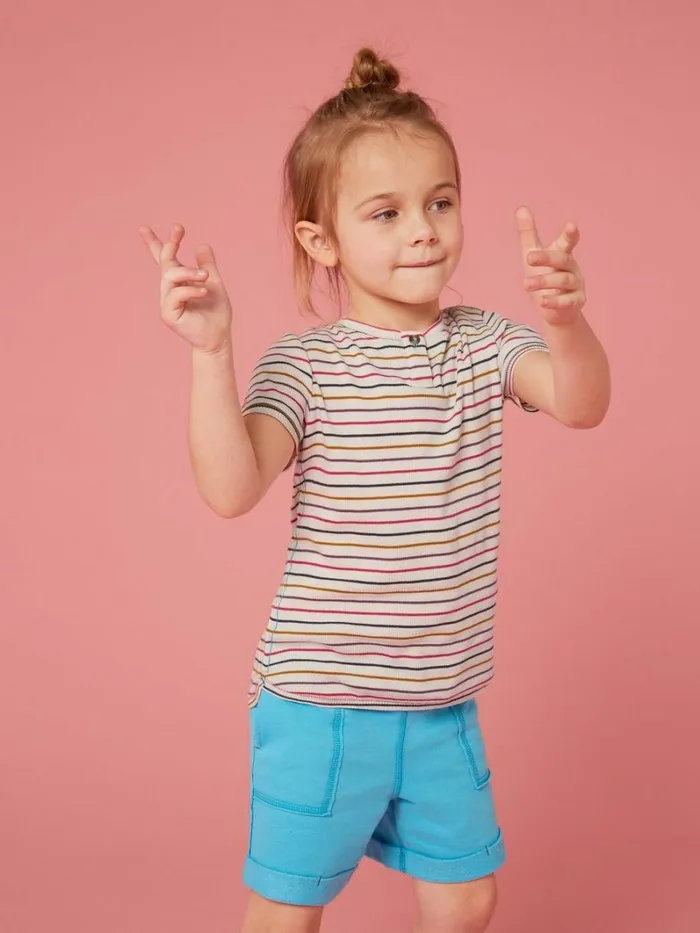 White Stuff TOPS Casey Striped T Shirt Natural Multi 8211 Kids