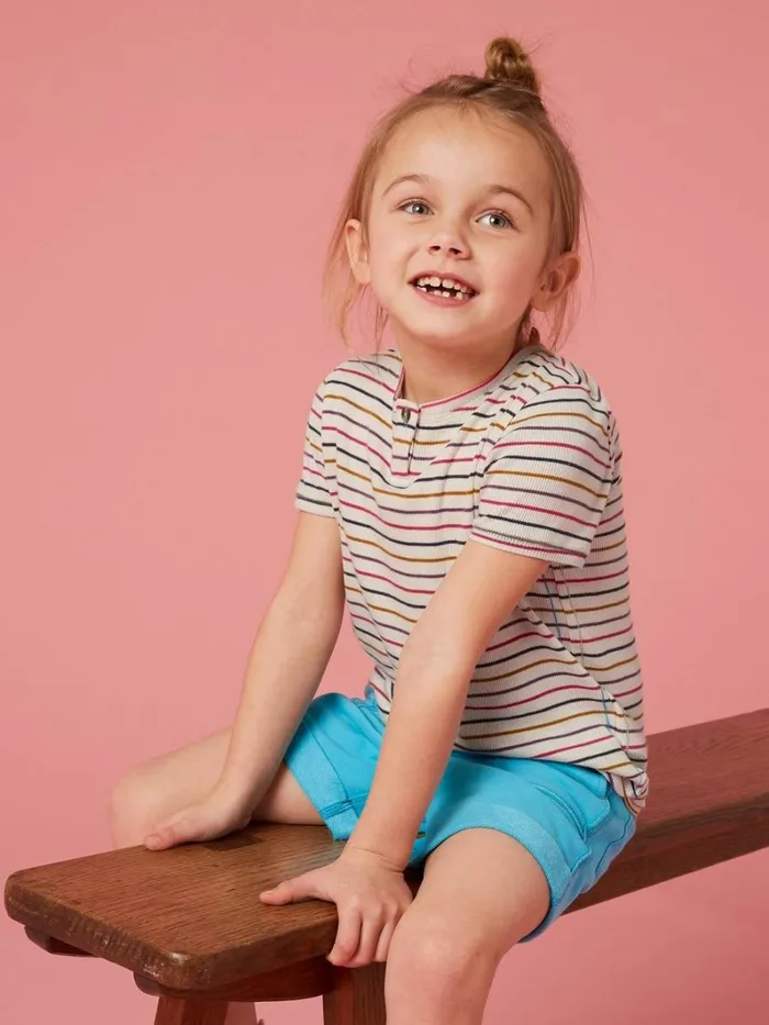 White Stuff TOPS Casey Striped T Shirt Natural Multi 8211 Kids