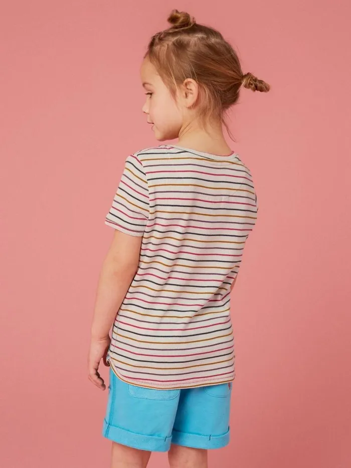 White Stuff TOPS Casey Striped T Shirt Natural Multi 8211 Kids