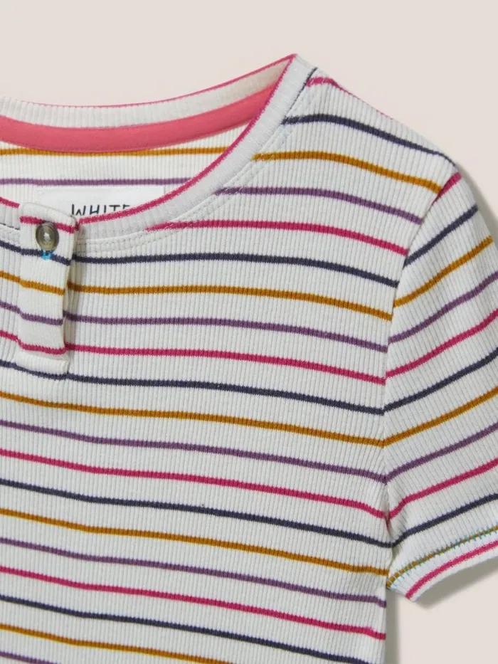 White Stuff TOPS Casey Striped T Shirt Natural Multi 8211 Kids