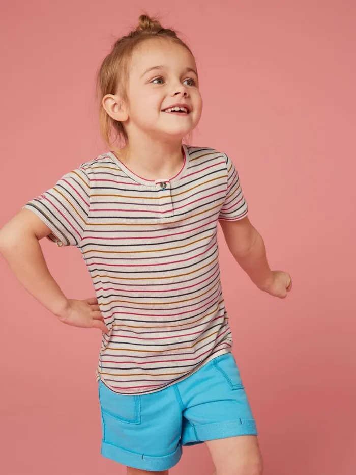 White Stuff TOPS Casey Striped T Shirt Natural Multi 8211 Kids