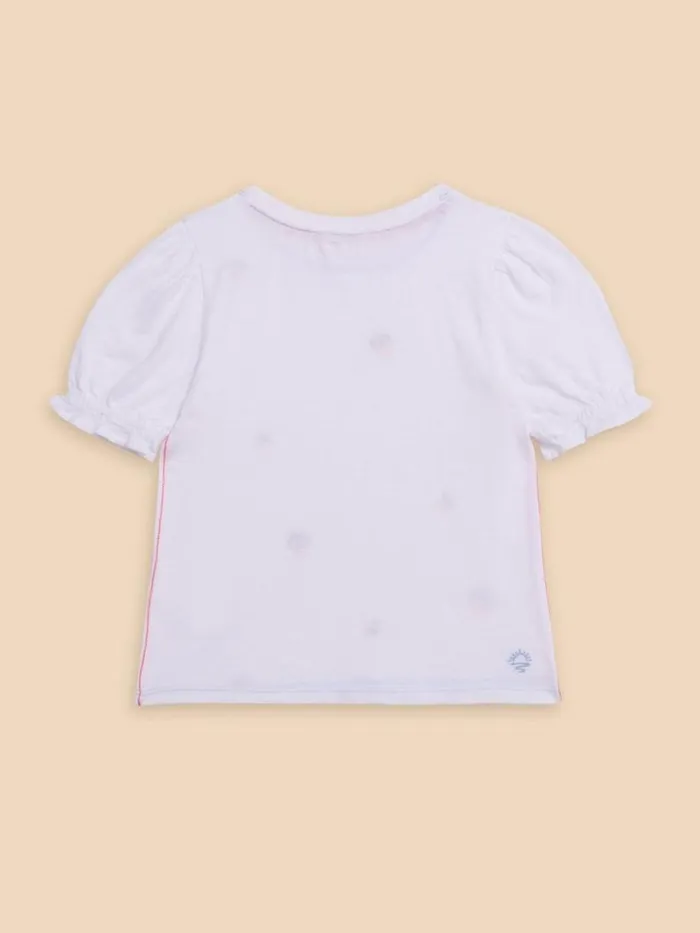 White Stuff TOPS Embroidered Lemon Tee Brilliant White 8211 Kids