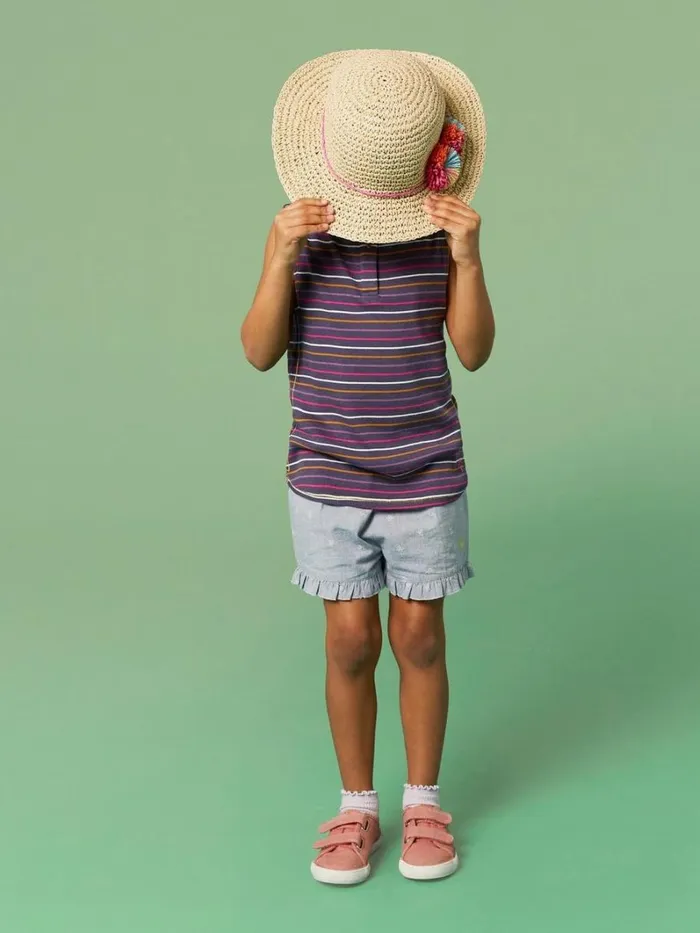 White Stuff TOPS Mini Sherbert Striped Vest Purple Multi 8211 Kids