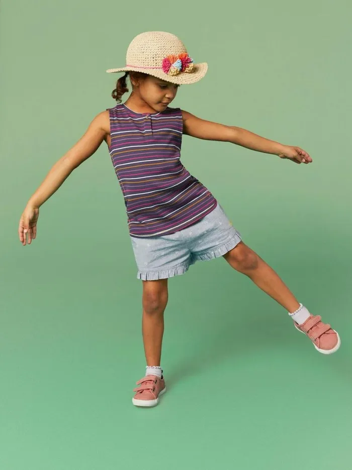 White Stuff TOPS Mini Sherbert Striped Vest Purple Multi 8211 Kids